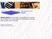 Tablet Screenshot of matsenmusic.com